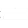 Полотенцедержатель LEMARK SMOOTH LINE одинарный чёрный 9782023