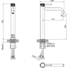 Смеситель LEMARK BELUGA LMF-8015B-GM для раковины высокий